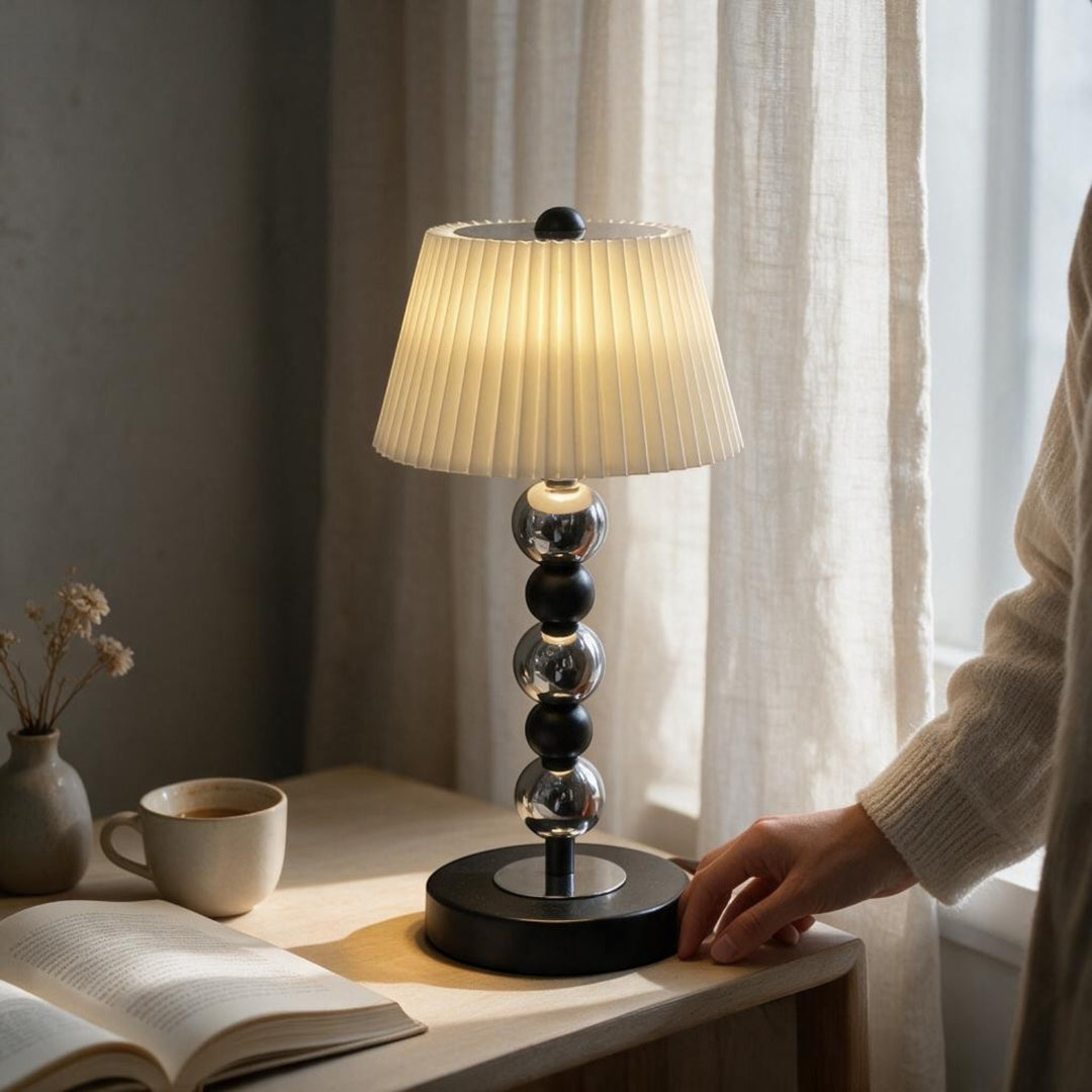 Elegant Touch Table Lamp – Linen or Pleated Shade (Pair)