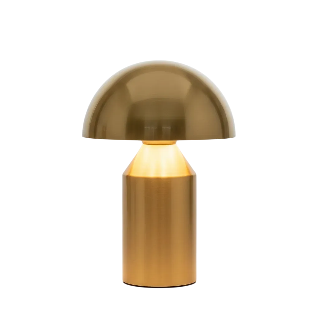 Orbis Brushed Gold Metallic Dome Lamp