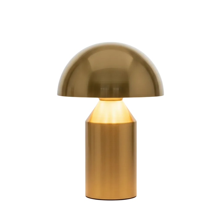Orbis Brushed Gold Metallic Dome Lamp