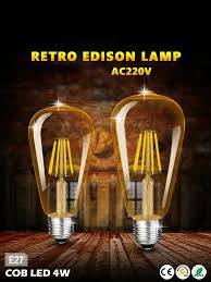 E27 Vintage ST64 LED Edison Filament Bulb