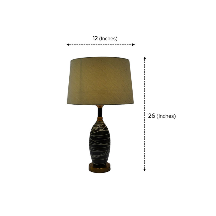 Ceramic Black Luxe Table Lamp