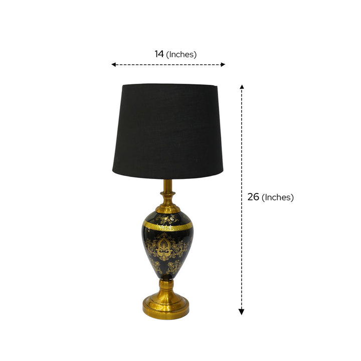 Czech Glass Vintage Table Lamp