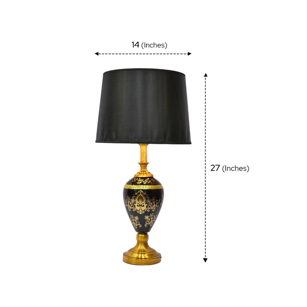 Medusa Royale Black Glass Side Table Lamp