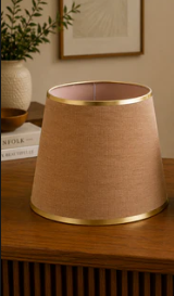 Champagne Linen Fabric Lampshade Pair