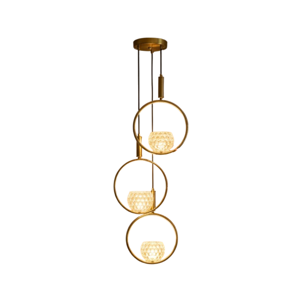 Aureus Orbit Crystal Ring Pendants