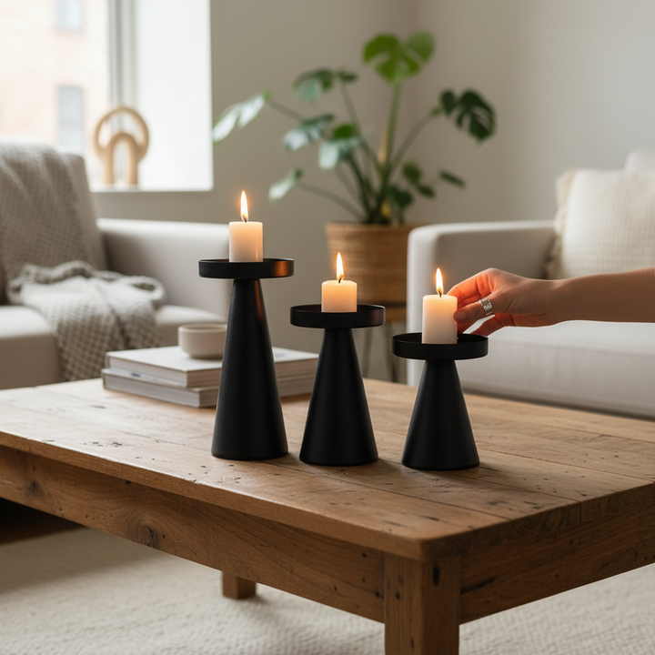 Glow Metallic Lotus Candle Stand