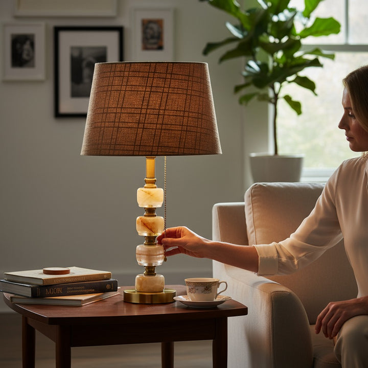 Tallis Onyx Vintage Side Lamp