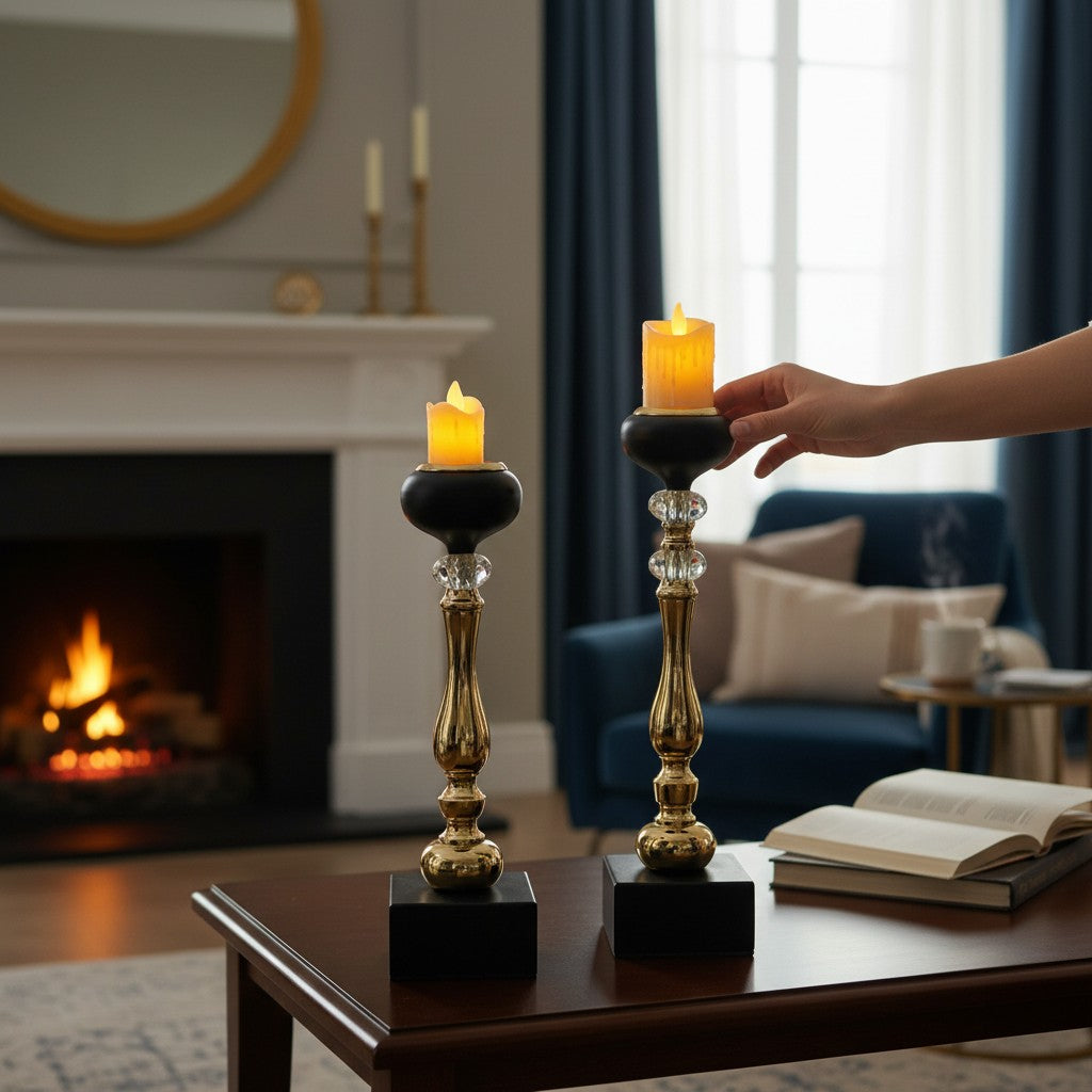 Eclipse Modern Metallic Candle Stand