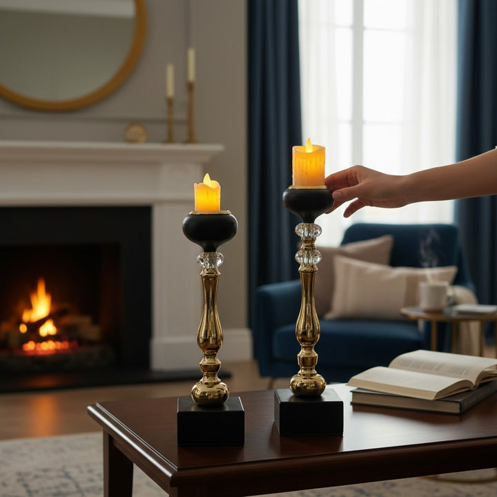 Eclipse Modern Metallic Candle Stand