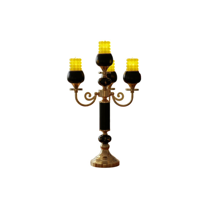 Imperial Black-Gold Flame Holder