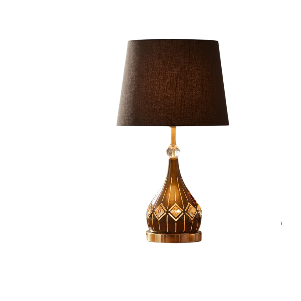 Regent Dual-Post Brass LED Desk Lamp