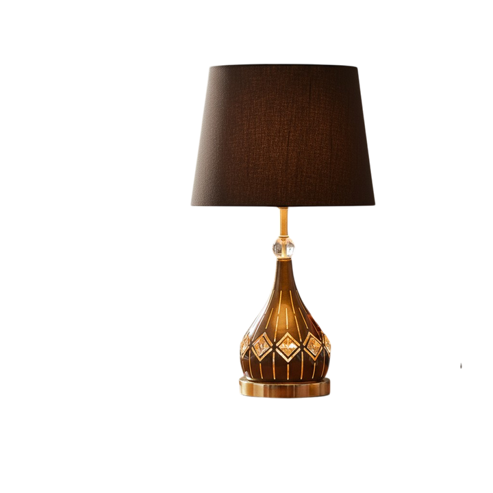 Regent Dual-Post Brass LED Desk Lamp