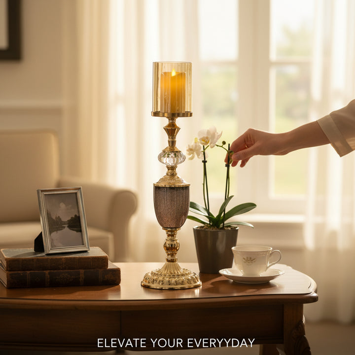 Timeless Elegance Crystal Candle Holder