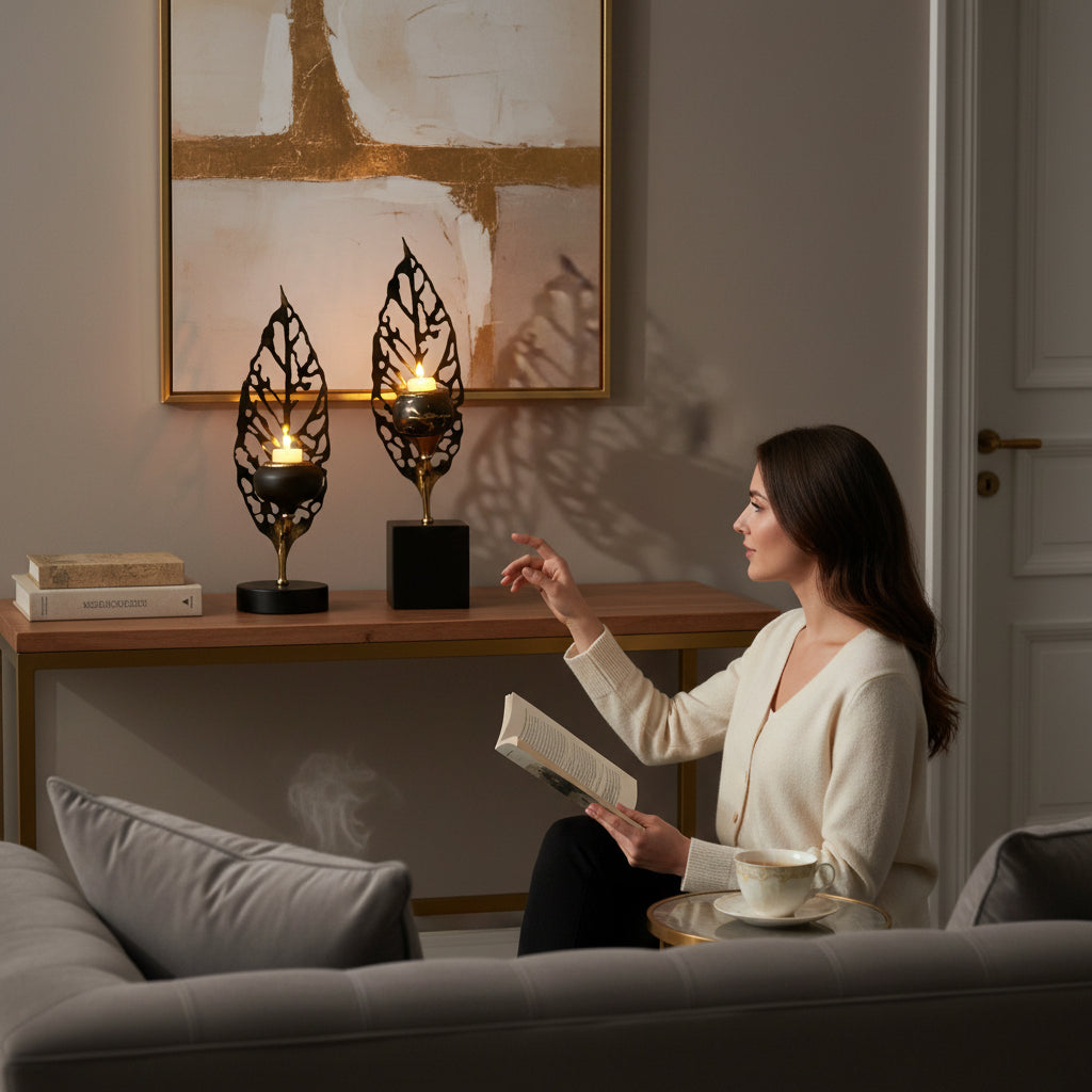 Verdant Elegance Candle Holder