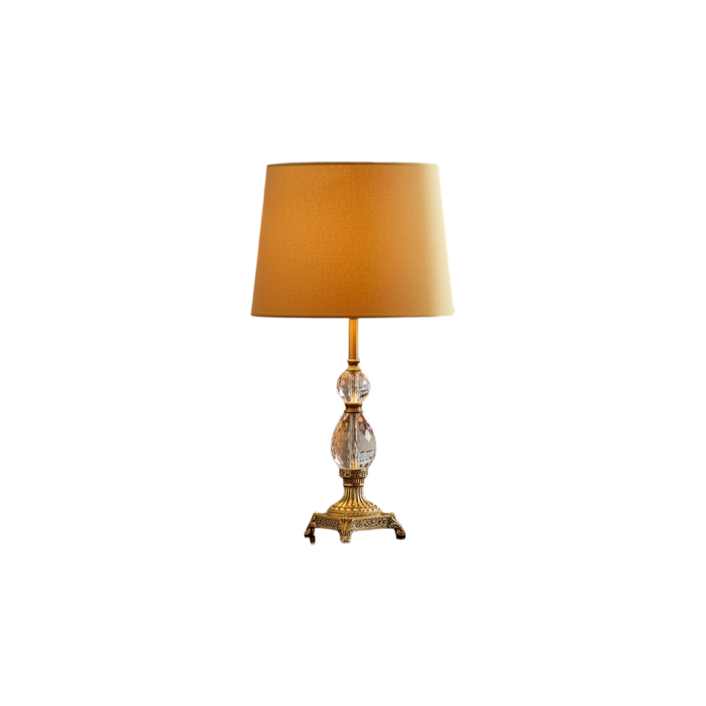 Theon Brass Column Heavy Table Lamp
