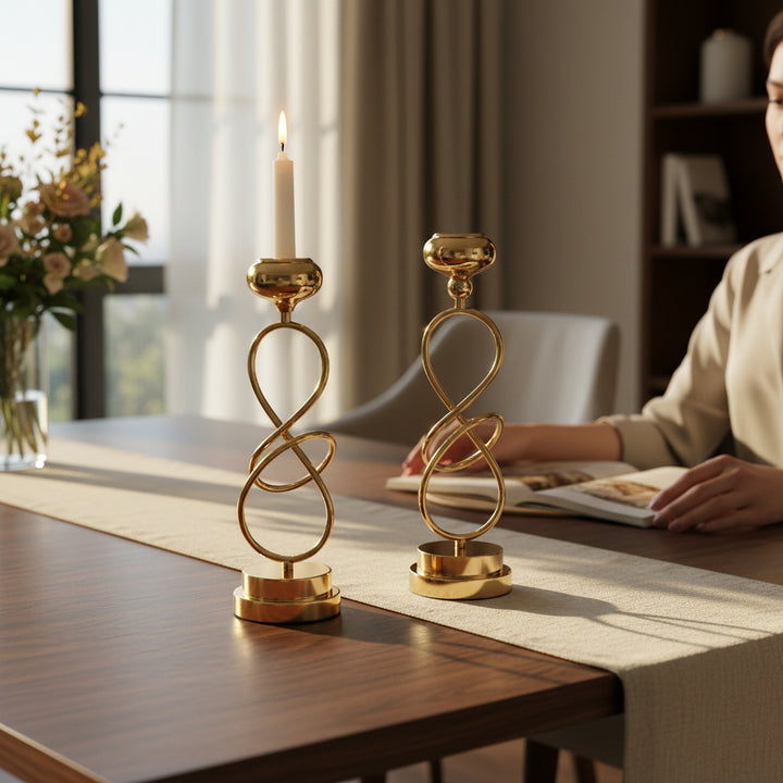 Stratos Modern Metal Candle Stand