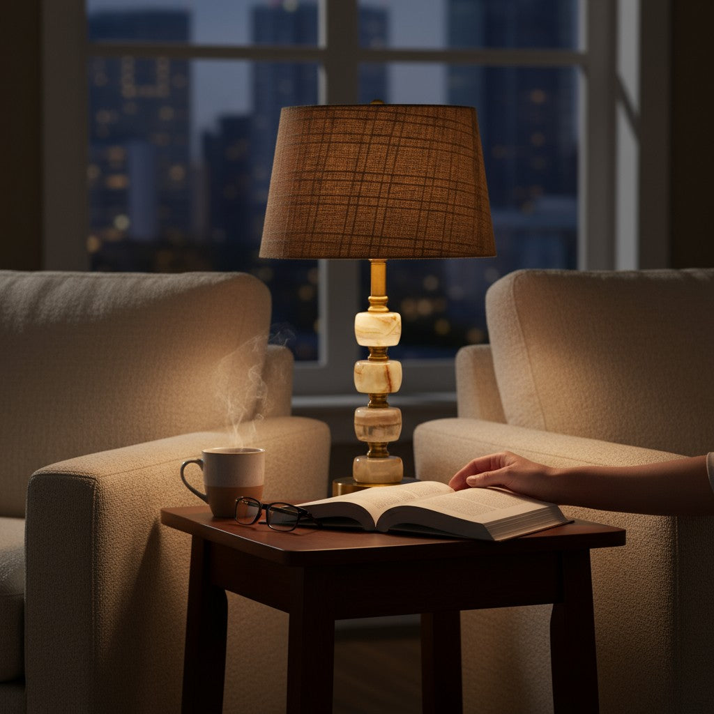 Tallis Onyx Vintage Side Lamp