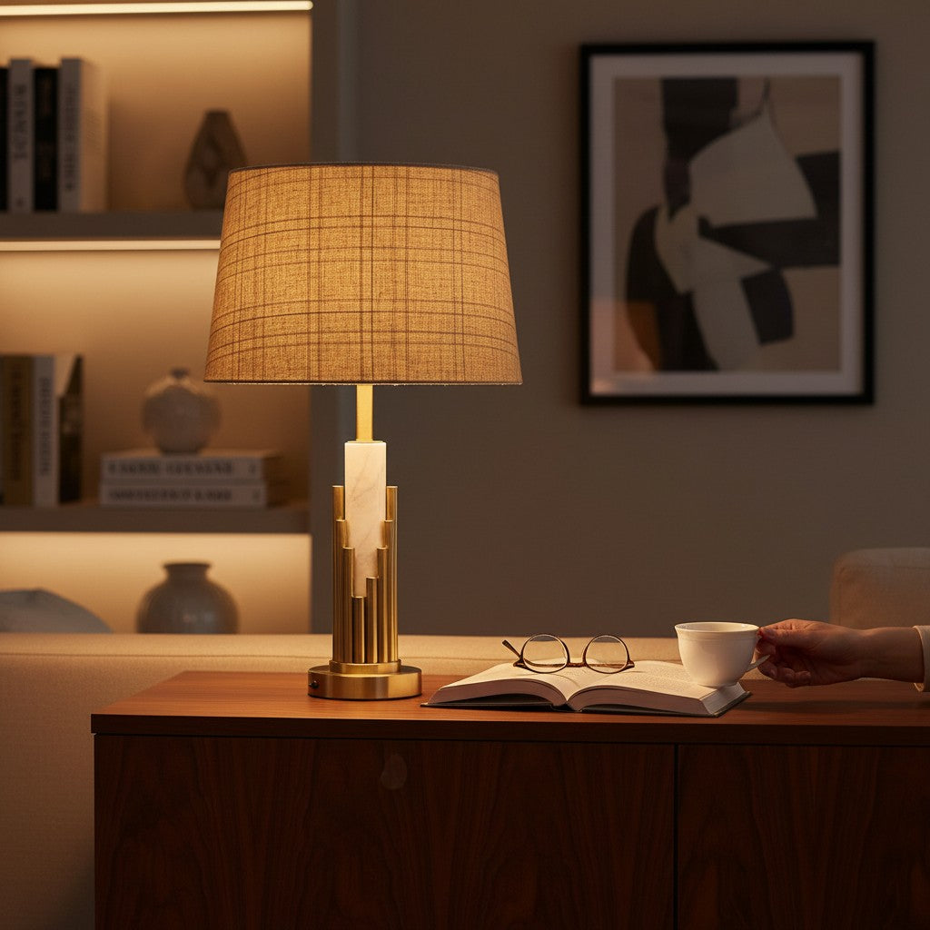 Vintage Brass Aura Table Lamp