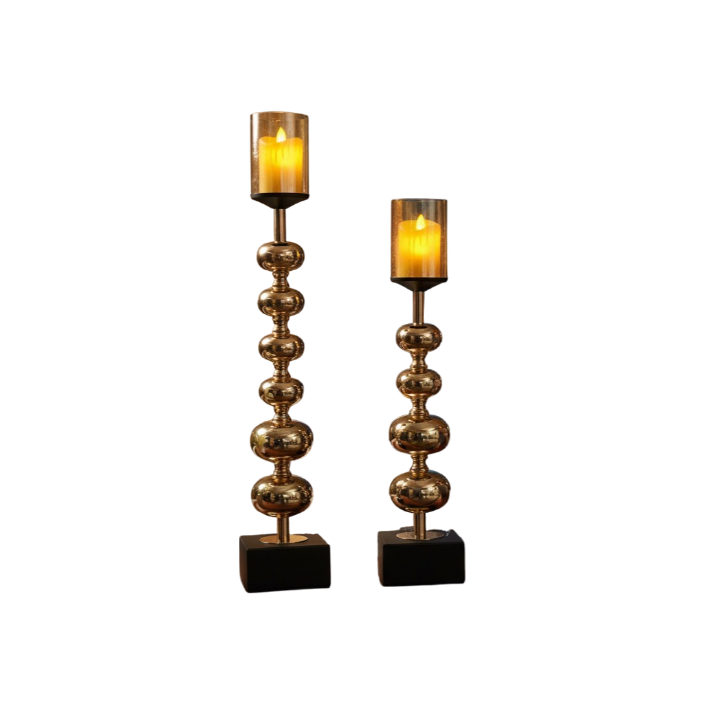 Luxe Modern Metallic Candle Stand