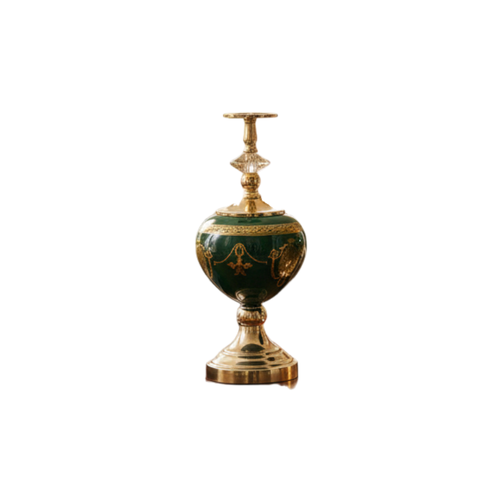 Versace Vintage Emerald Green Candle Holders