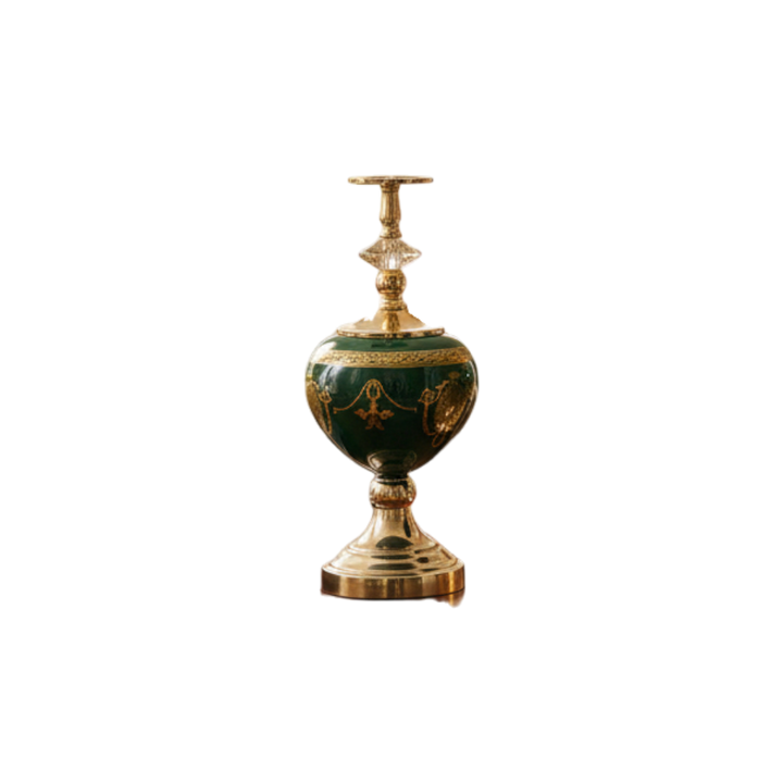 Versace Vintage Emerald Green Candle Holders
