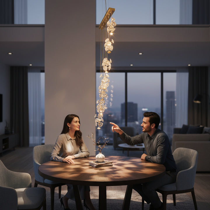 Celestial Lotus Bloom Chandelier (8-Layers)
