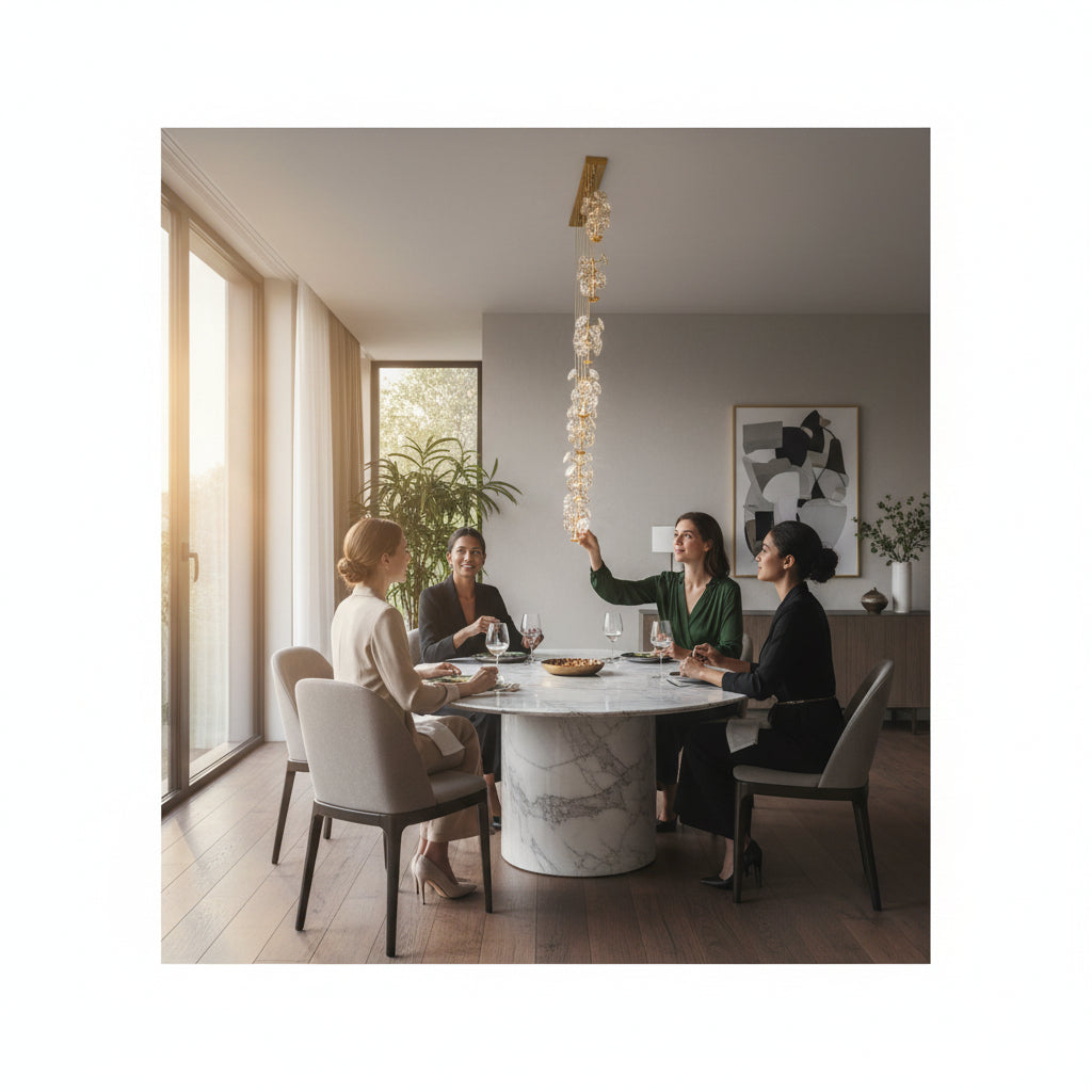 Celestial Lotus Bloom Chandelier (8-Layers)