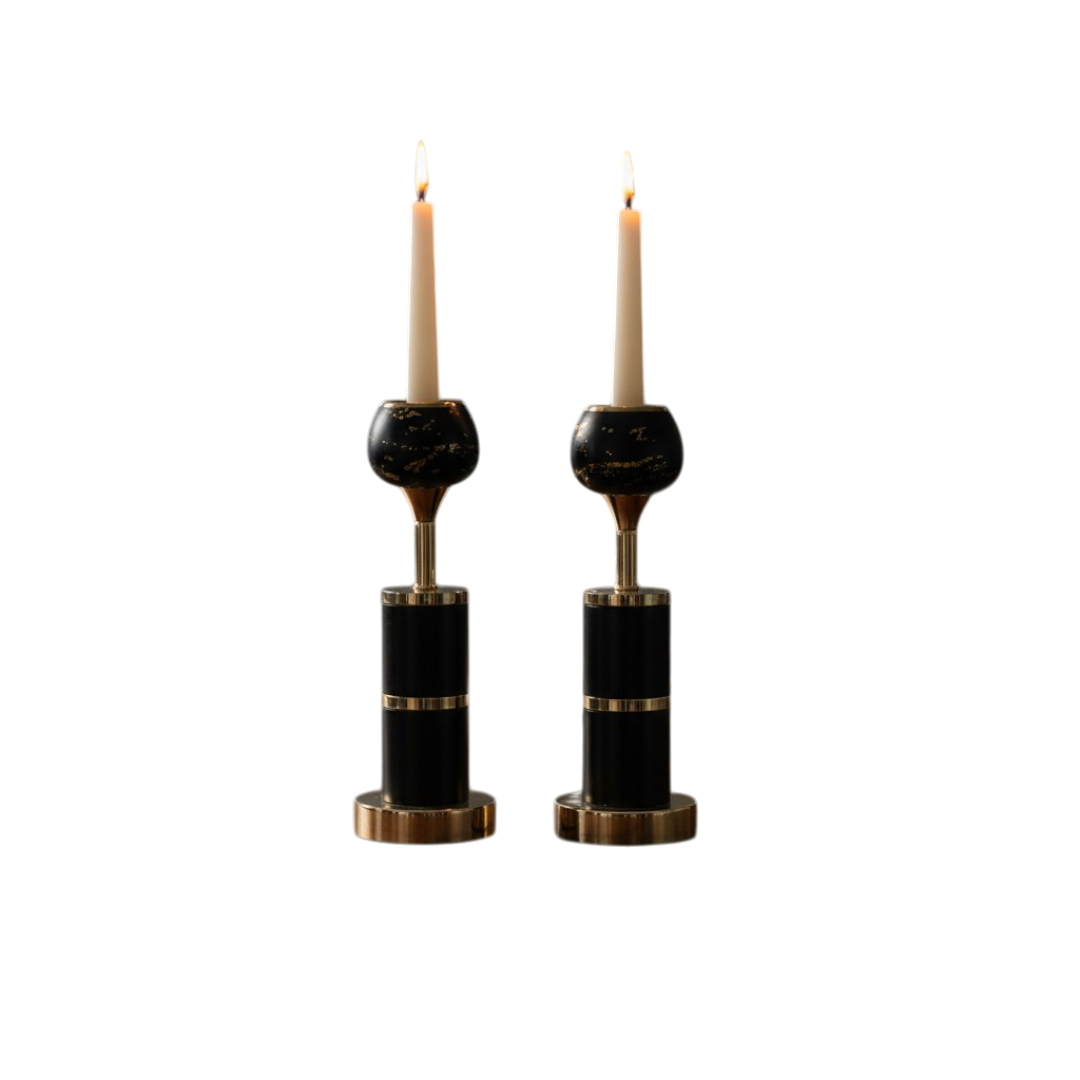 Vintage Radiance Metallic Candle Holder