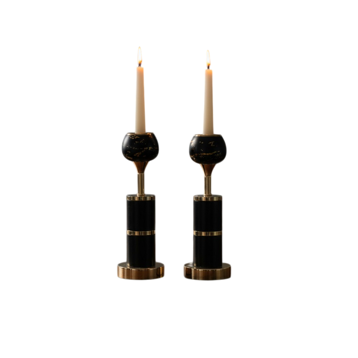 Vintage Radiance Metallic Candle Holder