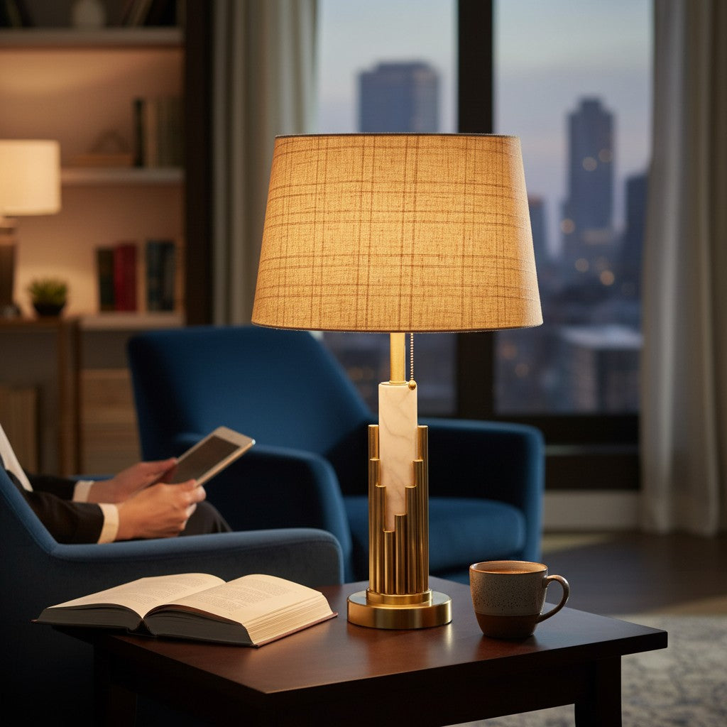 Vintage Brass Aura Table Lamp
