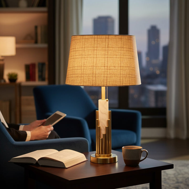 Vintage Brass Aura Table Lamp