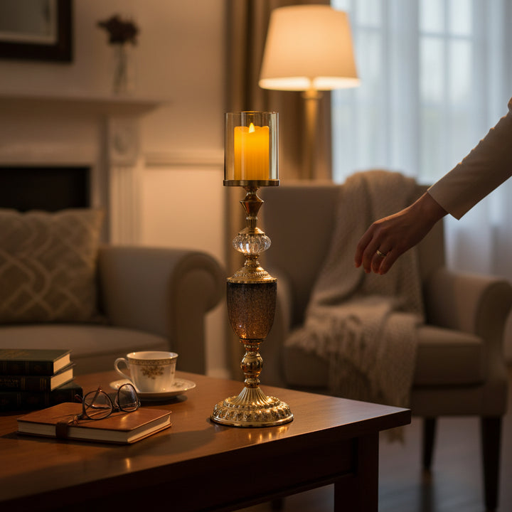 Timeless Elegance Crystal Candle Holder