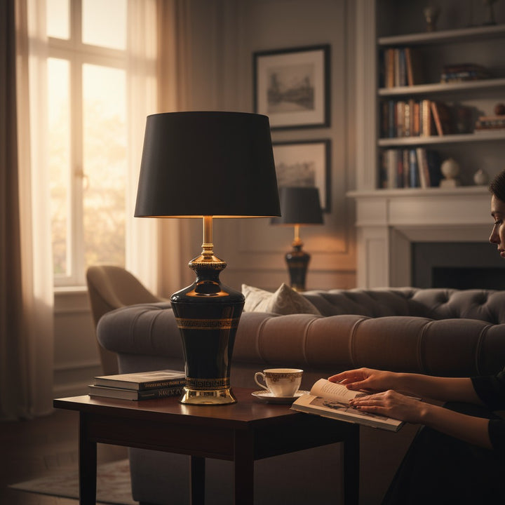 Versace Midnight Glass Side Table Lamp