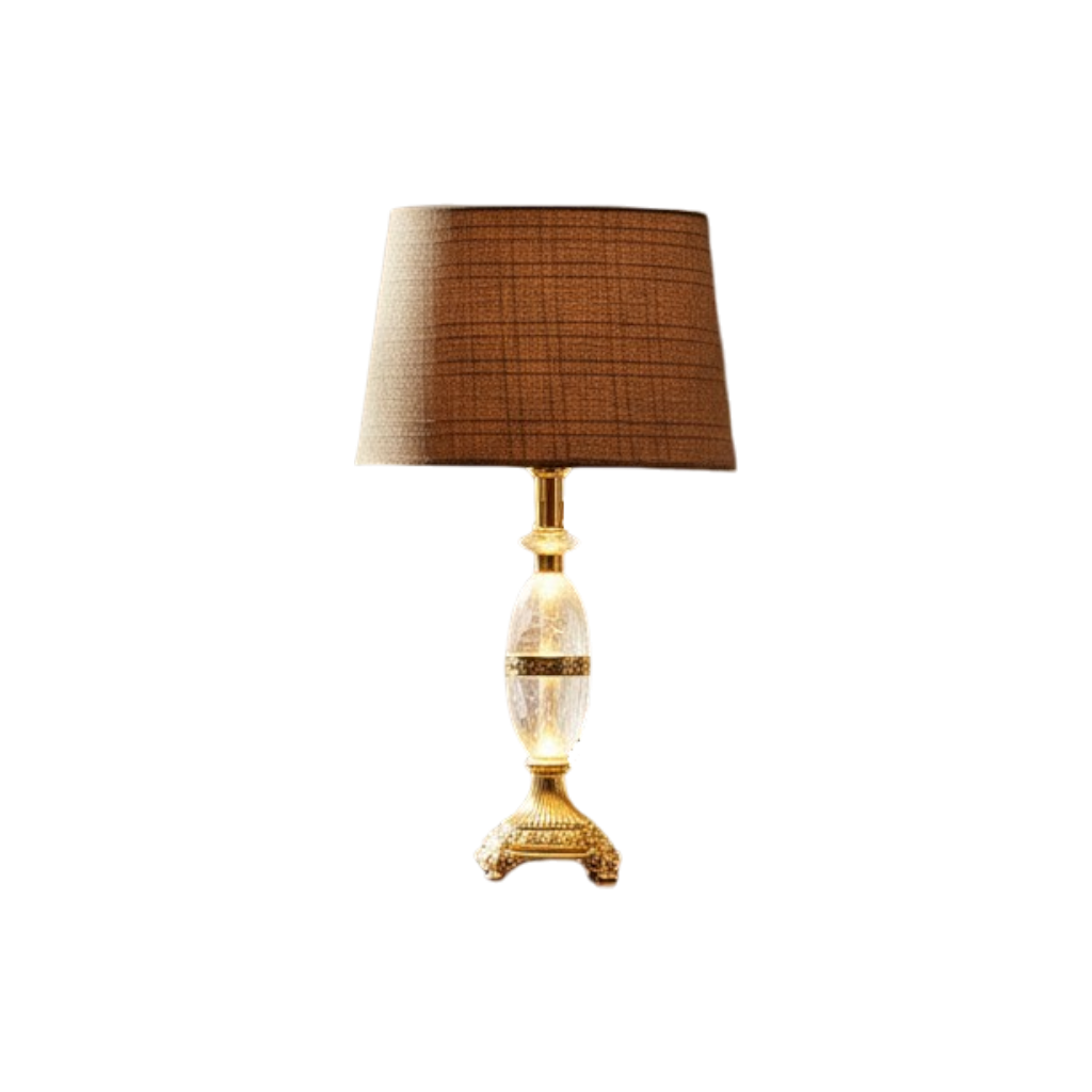 Liora Elegant Brass Crystal Table Lamp