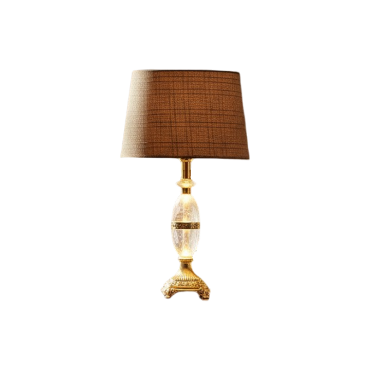 Liora Elegant Brass Crystal Table Lamp