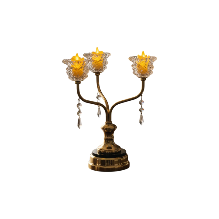 Crystal Spire Metallic Candle Stand
