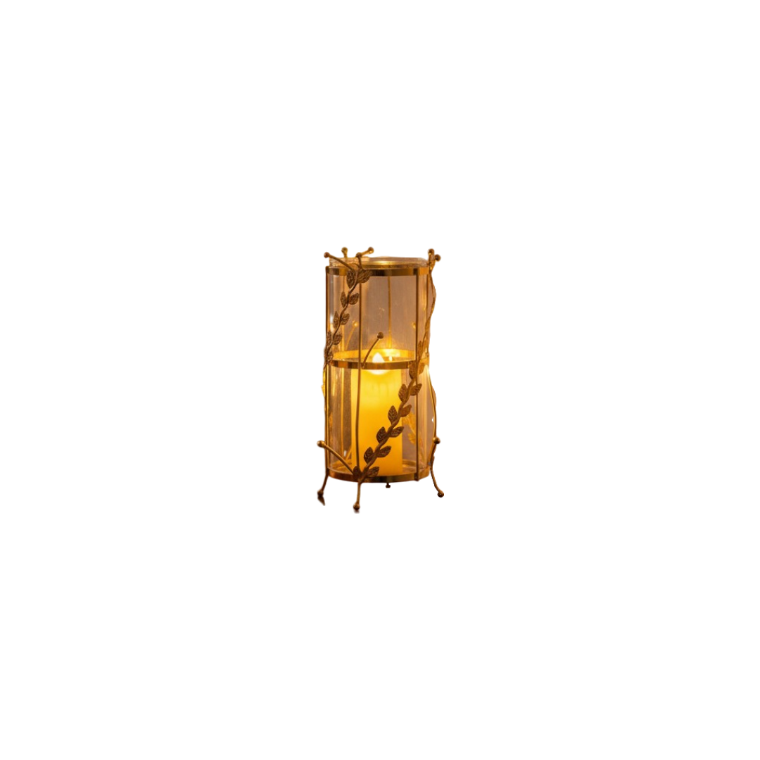 Aurora Metallic Glass Table Candle Holder
