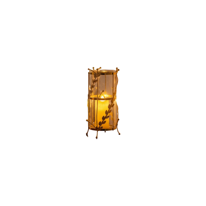 Aurora Metallic Glass Table Candle Holder