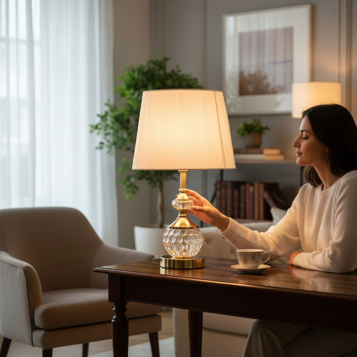 Regalia Classic Metallic Side Table Lamp