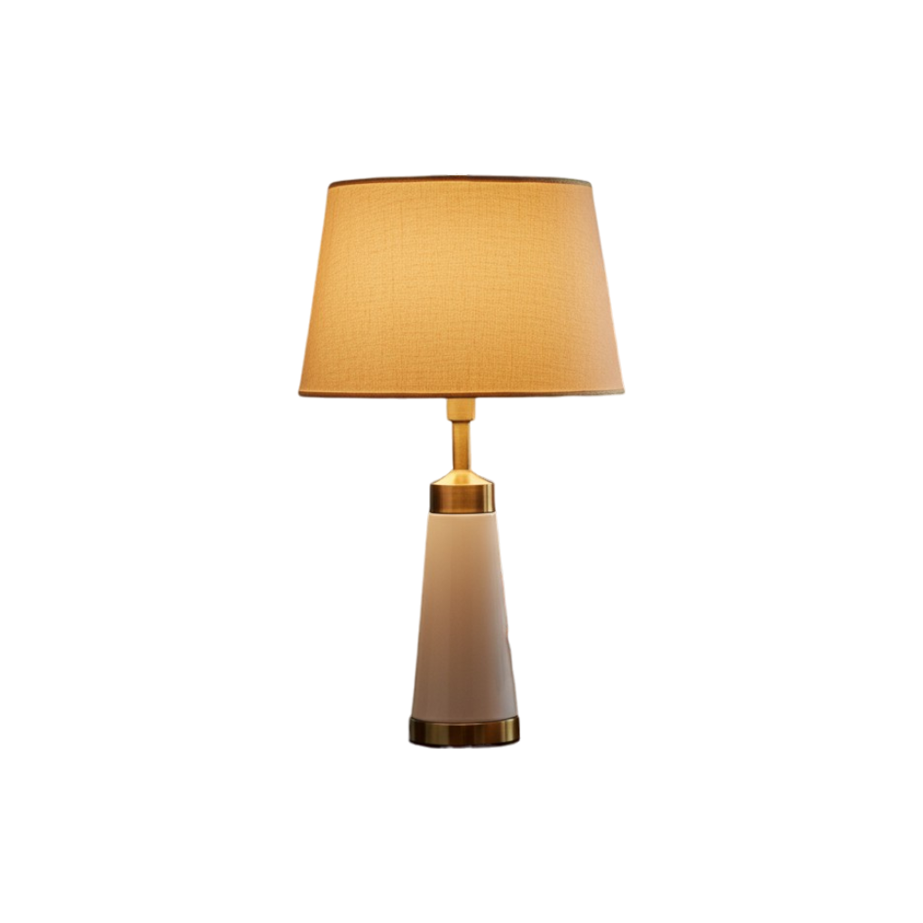 Cylindrical Metallic Side Table Lamp