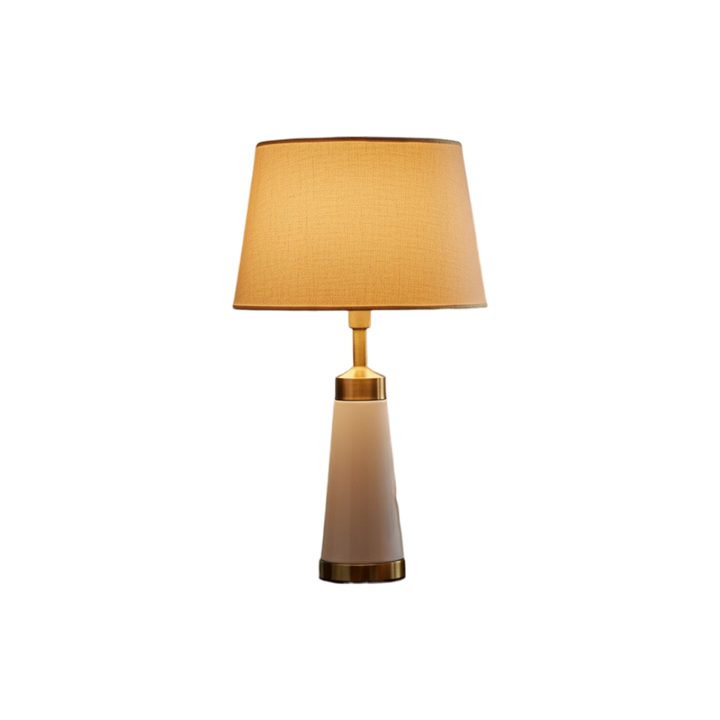 Cylindrical Metallic Side Table Lamp