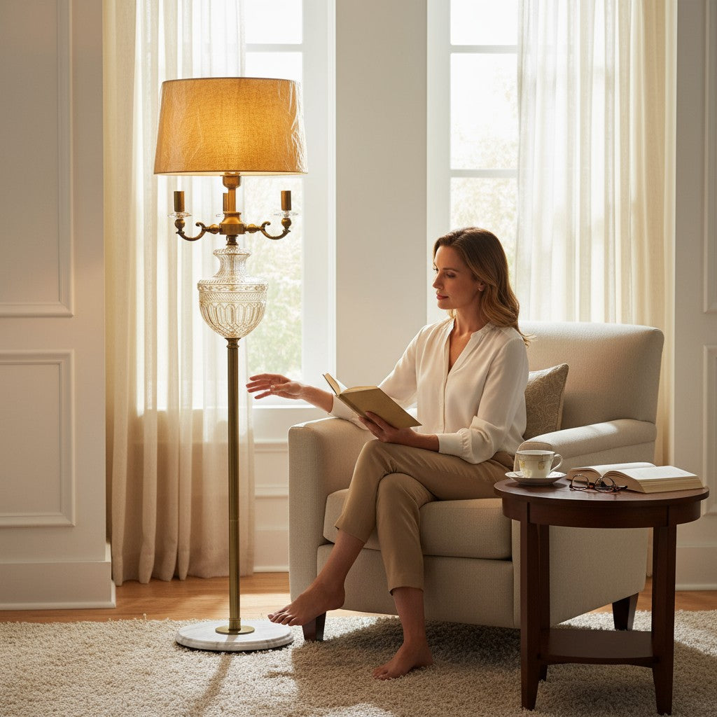 Imperial Grace Vintage Trio-Light Floor Lamp