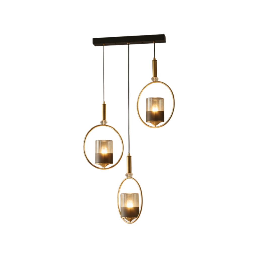 Luxury Modern Wall Light with Brass Coating and Glass Crystals