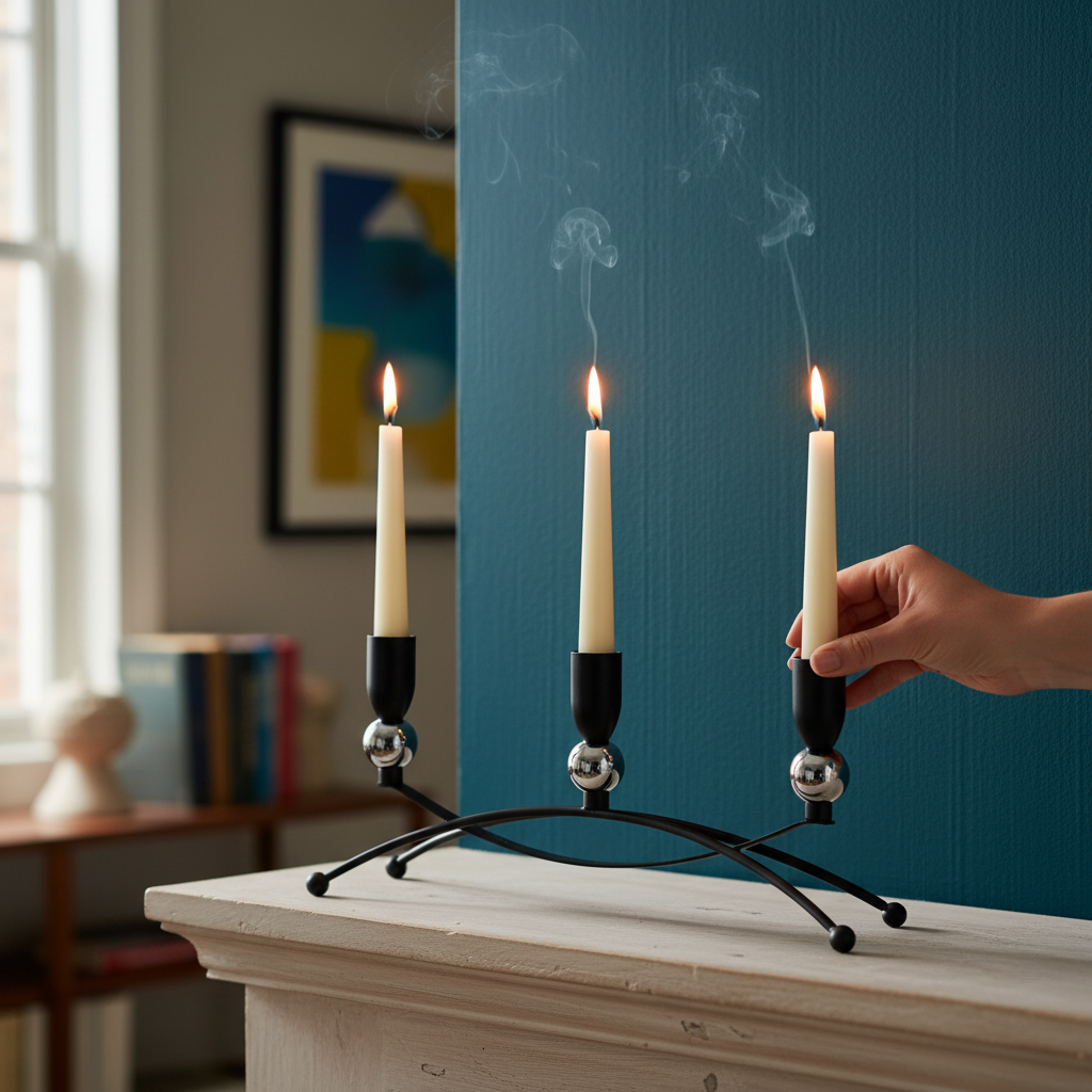 Radiant Lotus Crystal Luxe Candle Stand
