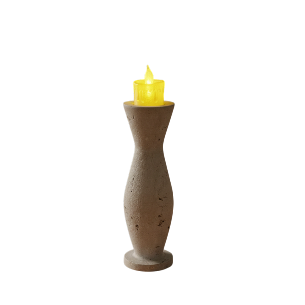 Eternal Harmony Travertine Candle Holder