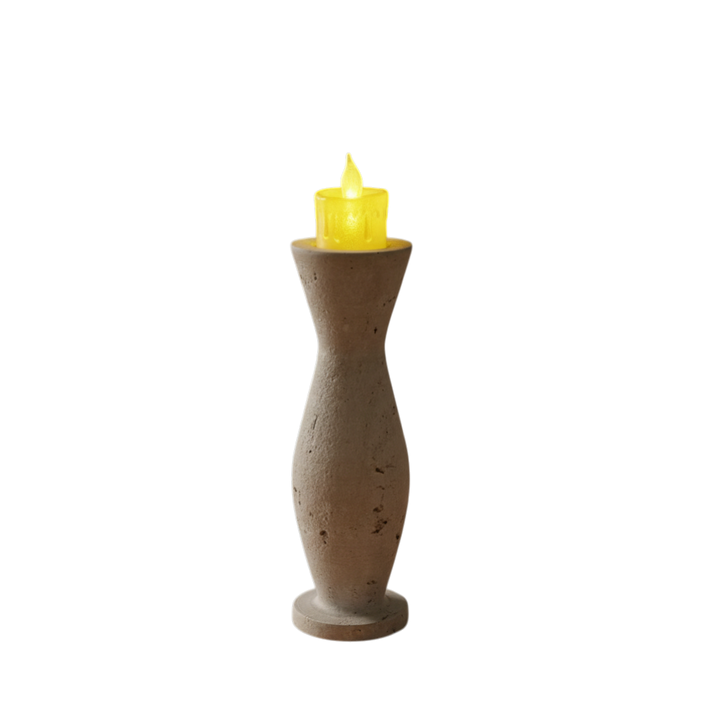 Eternal Harmony Travertine Candle Holder