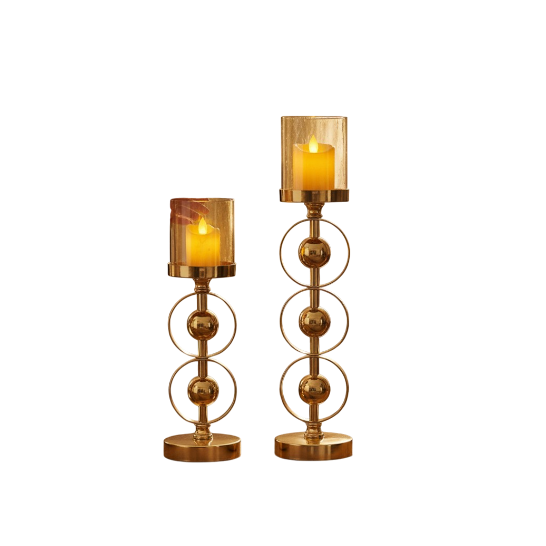 Celestia Brass & Crystal Candle Tower