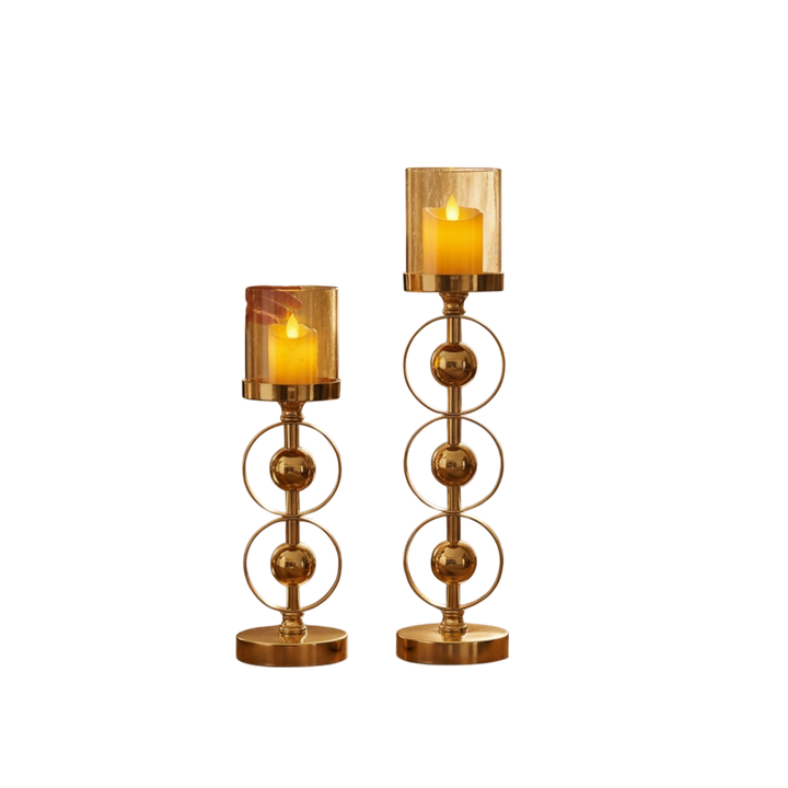 Celestia Brass & Crystal Candle Tower