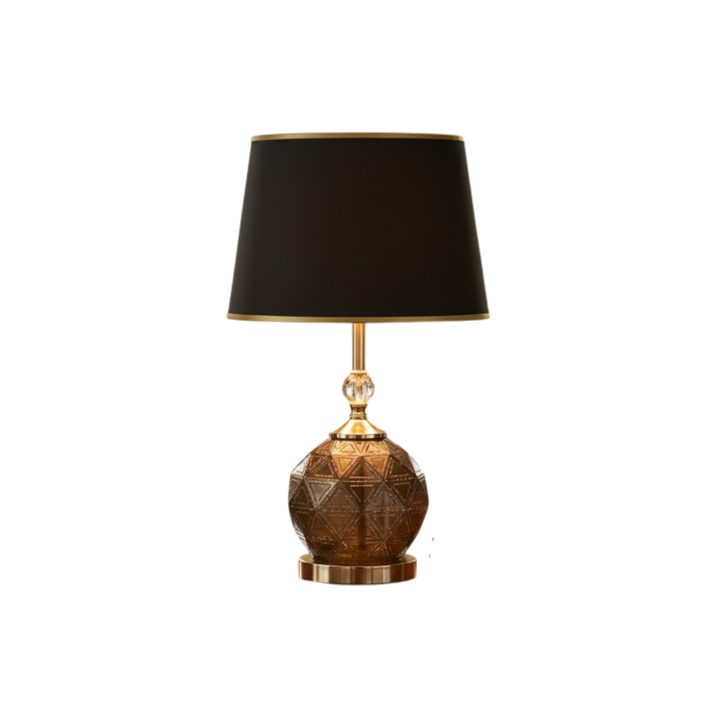 The Amara Ripple Brass Table Lamp