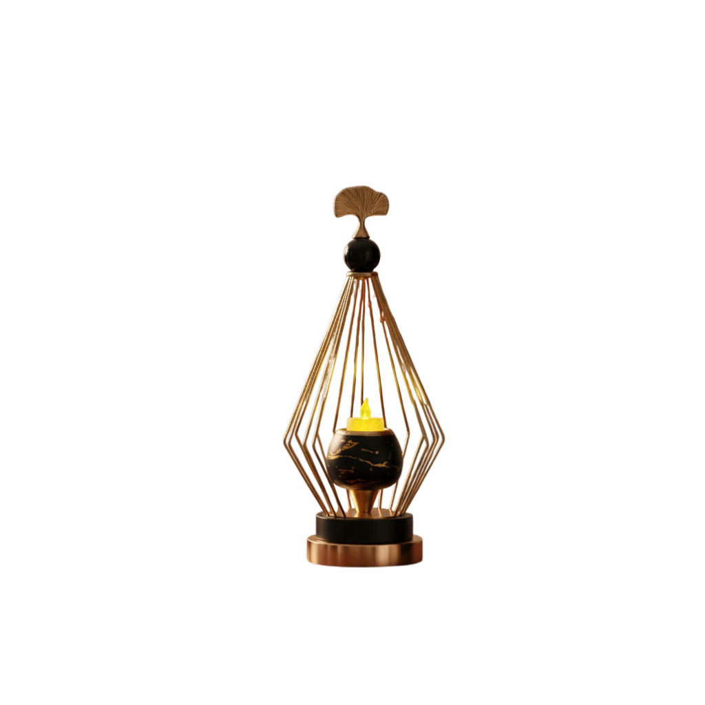 Aurora Bloom Crystal Lotus Candle Holder